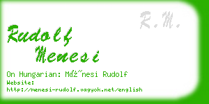 rudolf menesi business card